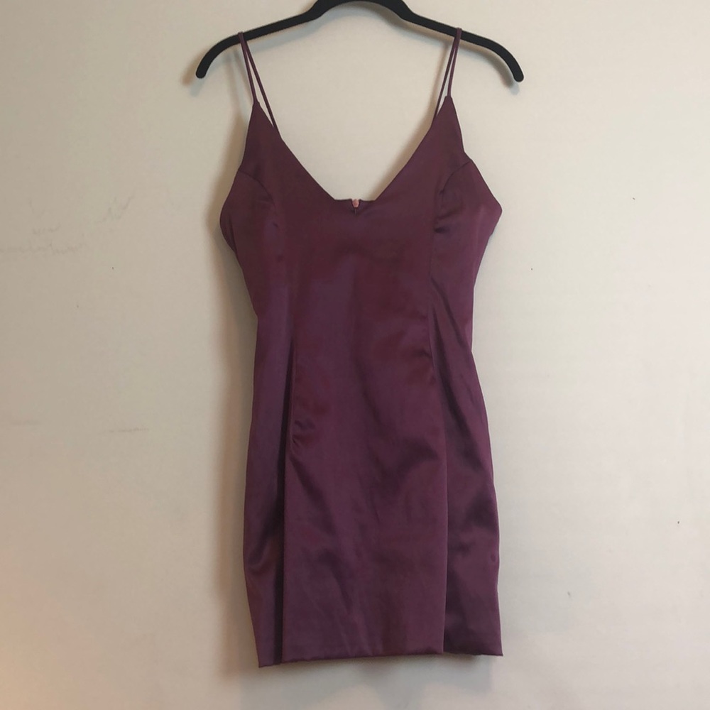 Purple satin dress